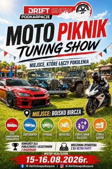 Moto Piknik w Birczy: konkurs na darmowe wejściówki
