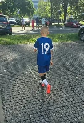Fabian Wojtaszek z Przemyśla na sparingu Wisły Kraków z Cracovią