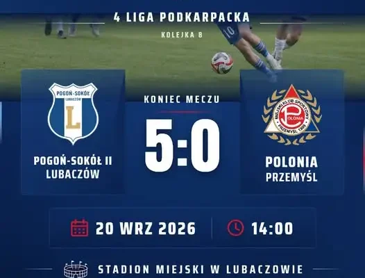 Polonia Przemyśl przegrywa 0:5 z Pogonią-Sokołem II Lubaczów