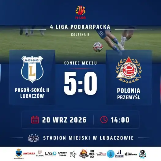 Polonia Przemyśl przegrywa 0:5 z Pogonią-Sokołem II Lubaczów