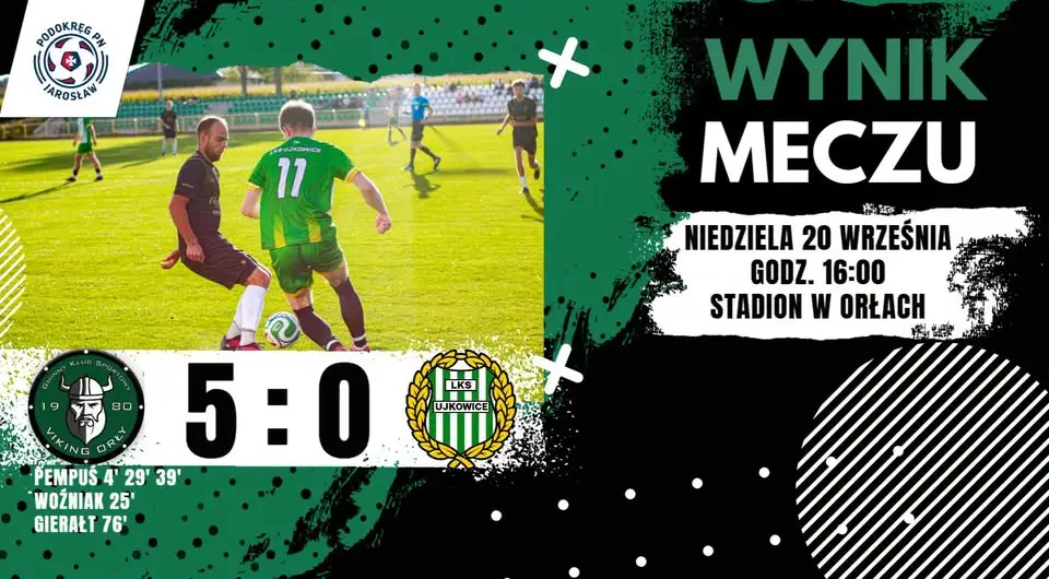 GKS Viking Orły rozbił LKS Ujkowice 5:0. Hat-trick Pempusia i powrót Jawora