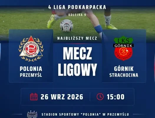 Polonia Przemyśl zagra z Górnikiem Strachocina. W sobotę ligowy mecz na stadionie w Przemyślu