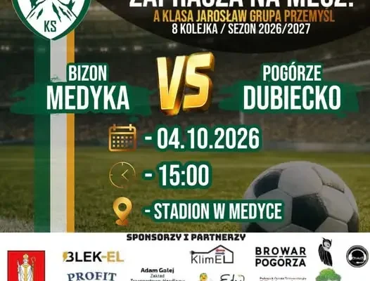 Bizon Medyka zmierzy się z KS Pogórze Dubiecko – zapowiedź 8. kolejki