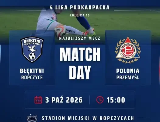 Polonia Przemyśl gra dziś na wyjeździe z Błękitnymi Ropczyce