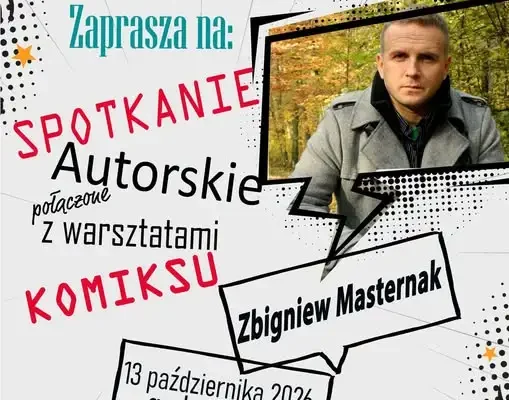 Warsztaty komiksowe ze Zbigniewem Masternakiem w bibliotece w Walawie