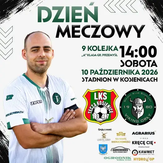Szlagier w Kosienicach: Tęcza kontra GKS Viking Orły w IX kolejce A klasy