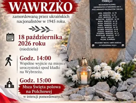 Uroczystość upamiętniająca rodzinę Wawrzko w gminie Dubiecko