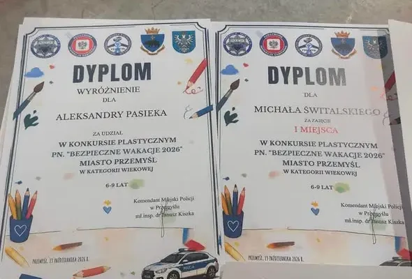 Uczniowie SP nr 5 w Przemyślu triumfują w konkursie „Bezpieczne Wakacje 2026”