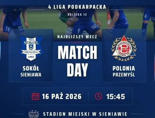 Sokół Sieniawa kontra Polonia Przemyśl – 12. kolejka IV ligi podkarpackiej
