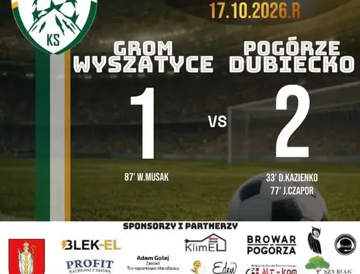 Grom Wyszatyce wygrywa z KS Pogórze Dubiecko