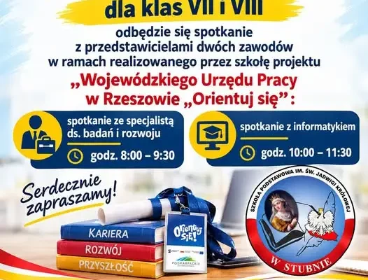Uczniowie z SP Stubno poznają zawody przyszłości – spotkania z informatykiem i specjalistą ds. badań