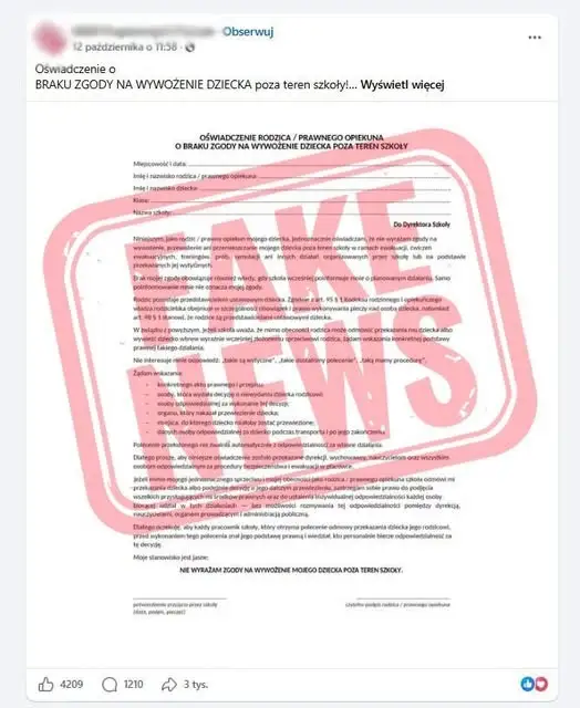 Fałszywe wpisy o oświadczeniach w szkołach. MSWiA i MEN wyjaśniają procedurę alarmową