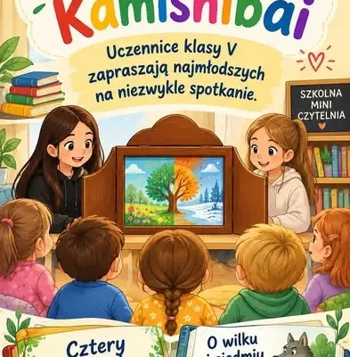 Teatrzyk Kamishibai w szkole w Fredropolu – uczennice klasy V zaprosiły przedszkolaków i pierwszaków