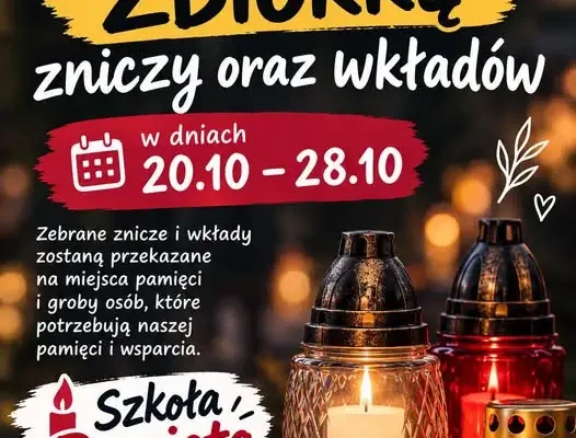 Zbiórka zniczy w Szkole Podstawowej w Krzywczy – „Razem możemy więcej”