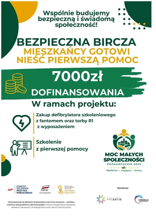 Bircza: OSP otrzymała 7 tys. zł na szkolenia z pierwszej pomocy
