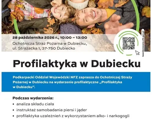 NFZ w Dubiecku: spotkanie profilaktyczne już 28 października