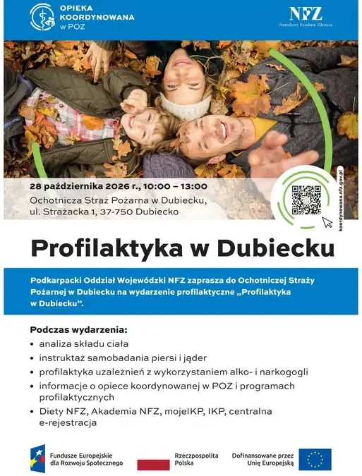 NFZ w Dubiecku: spotkanie profilaktyczne już 28 października