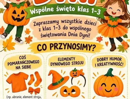 Dzień Dyni w szkole – pomarańczowy piątek dla klas 1–3