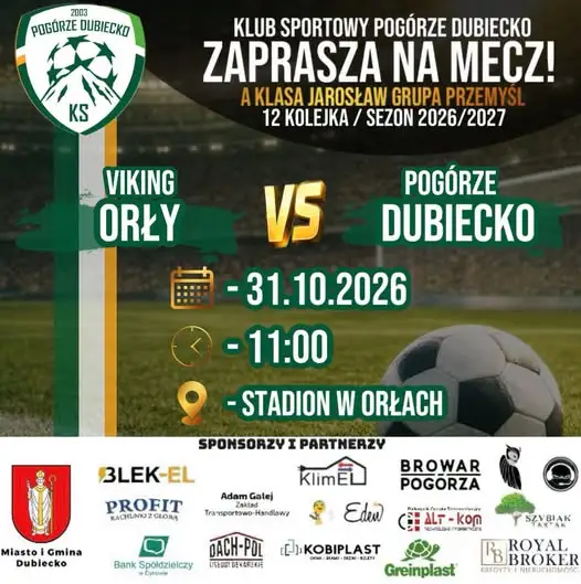 GKS Viking Orły zmierzy się z KS Pogórze Dubiecko – zapowiedź meczu