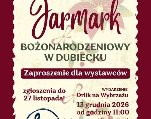 Jarmark Bożonarodzeniowy w Dubiecku – zaproszenie dla wystawców